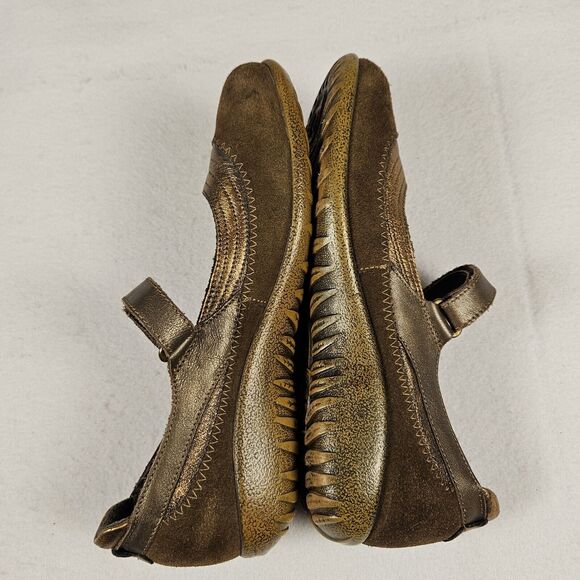 Noat Koru Kirei Mary Jane Leather Flats US Size 6.5 / 7 EU Size 37 Brown Suede - Picture 6 of 16